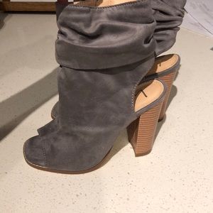Lulus peep toe bootie heels